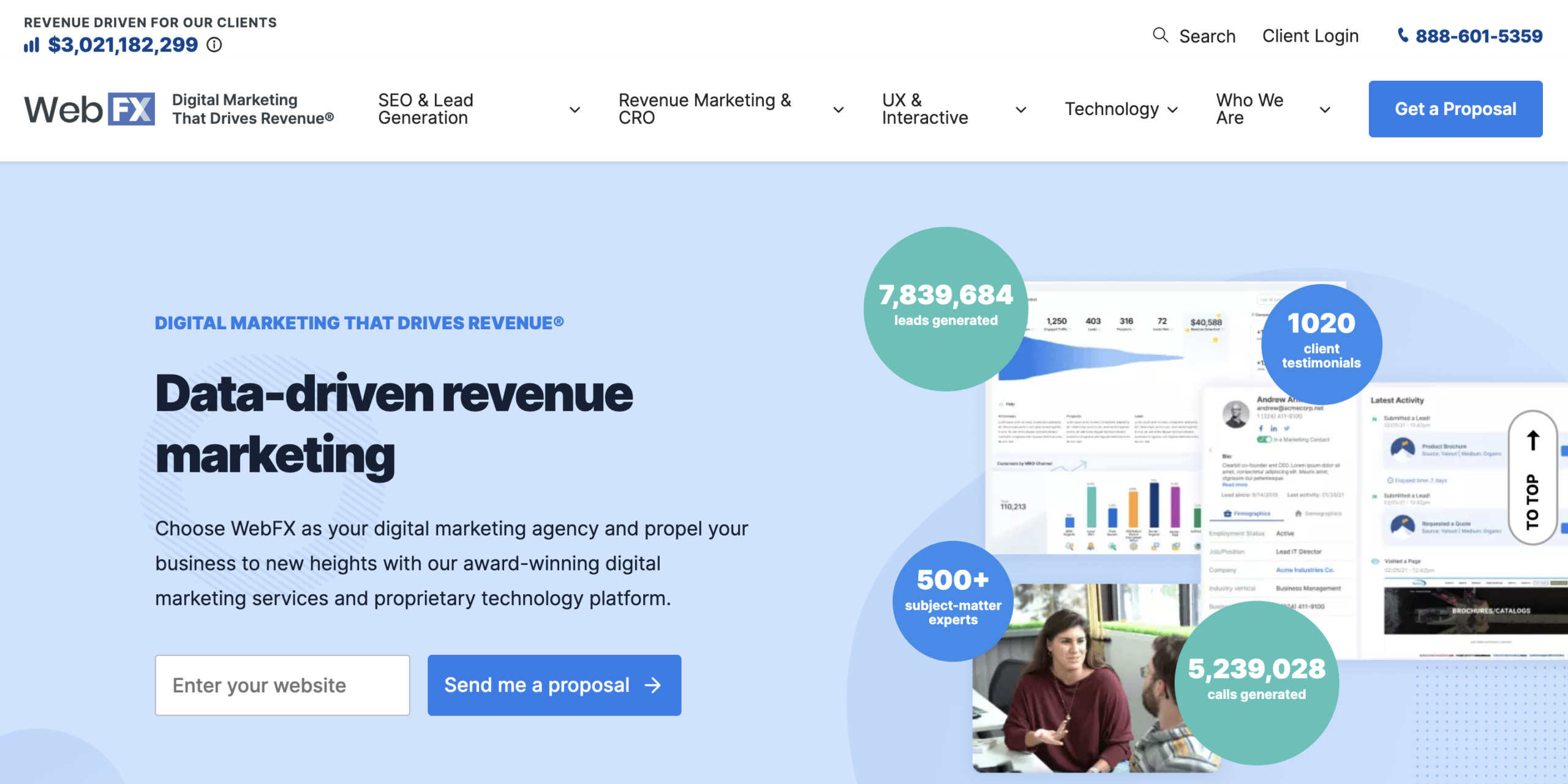 WebFX homepage
