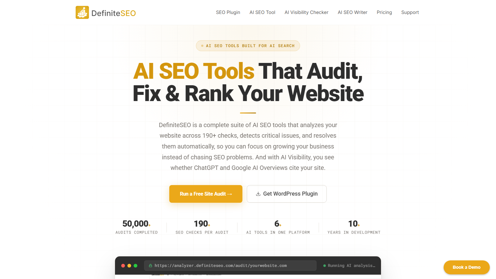 DefiniteSEO homepage