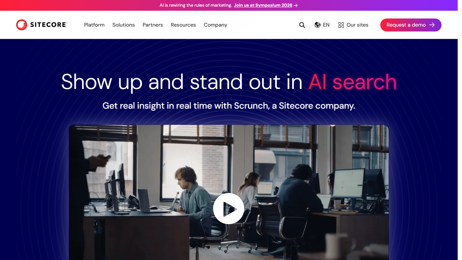 Sitecore homepage